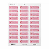 Étiquette d'adresse de vacances écrite à la main m (Feuille entière)