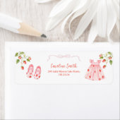 Étiquette d'adresse de vêtements de bébé Coquette (En situation)