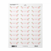 Étiquette d'adresse de vêtements de bébé Coquette (Feuille entière)