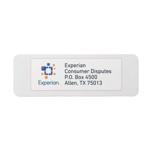 Étiquette d'adresse d'expédition de contestation d (Devant)