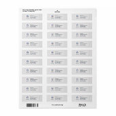 Étiquette d'adresse d'expédition de contestation d (Feuille entière)