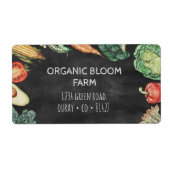 Étiquette d'adresse d'expédition de tableau noir d (Devant)