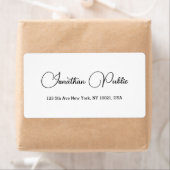 Étiquette d'adresse d'expédition élégante en écrit (En situation)