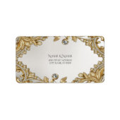 Étiquette d'adresse dorée décorative (Devant)