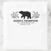 Étiquette d'adresse d'ours bûcheron (Sac)