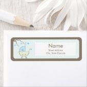 Étiquette d'adresse du Baby shower de transport -  (En situation)