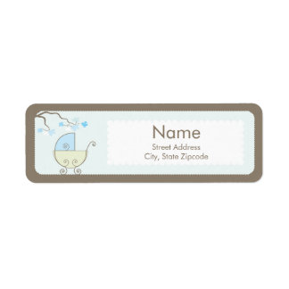 Étiquette d'adresse du Baby shower de transport -