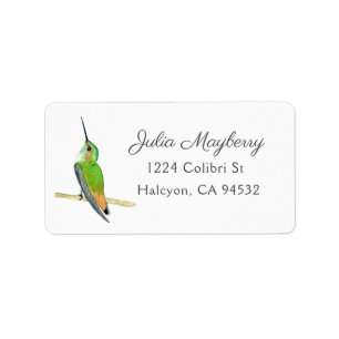 Étiquette d'adresse du Colibri d'Allen