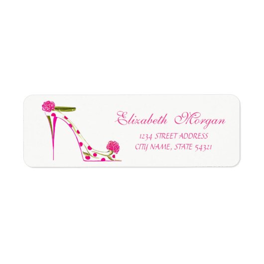 Étiquette d'adresse élégante et glamour-Talons (Devant)