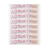 Étiquette d'adresse Élégante Fleurs et Plumes à l' (Feuille)