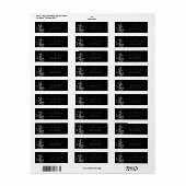 Étiquette d'adresse en laque noire (Feuille entière)