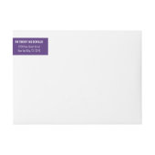 Étiquette d'adresse enveloppante rangée violette d (Devant)
