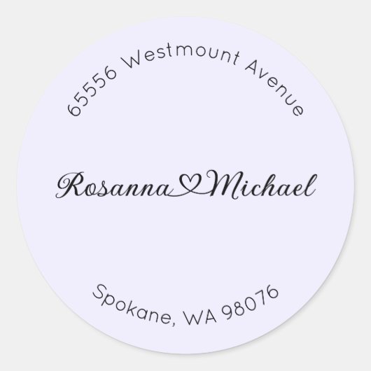 Étiquette d'adresse, Étiquette d'adresse ronde, No (Devant)