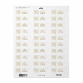 Étiquette d'adresse étoile de mer de plage rayée b (Feuille entière)