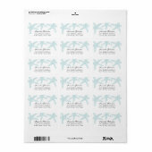 Étiquette d'adresse Étoile de mer Turquoise (Feuille entière)