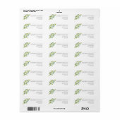 Étiquette d'adresse Feuilles de Prairie Fraîche (Feuille entière)