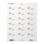 Étiquette d'adresse Fleur de Cerisier (Feuille entière)