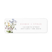 Étiquette d'adresse Fleur de champ Floral Boho Fle (Devant)