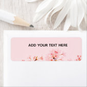 Étiquette d'adresse fleur de marbre rose (En situation)