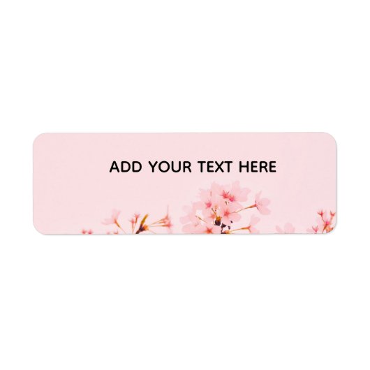 Étiquette d'adresse fleur de marbre rose (Devant)