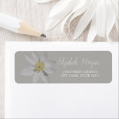 Étiquette d'adresse Fleur de marguerite blanche ro (En situation)