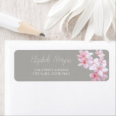 Étiquette d'adresse Fleur Tropicale Romantique Chi (En situation)