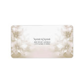 Étiquette d'adresse Fleurs Blanches d'Ivoire Éléga (Devant)