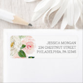 Étiquette d'adresse Fleurs Épanouies (En situation)