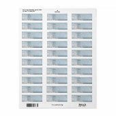 Étiquette d'adresse flocon de neige (Feuille entière)