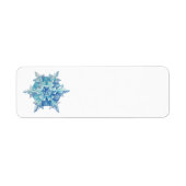 Étiquette d'adresse flocon de neige aquarelle (Devant)