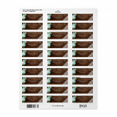 Étiquette d'adresse florale de guirlandes en bois (Feuille entière)