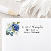Étiquette d'adresse florale élégante et intemporel (En situation)