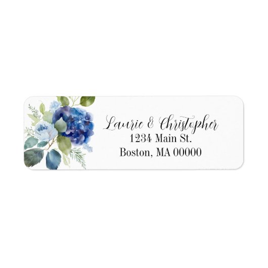 Étiquette d'adresse florale élégante et intemporel (Devant)