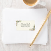 Étiquette d'adresse florale romantique (En situation)
