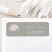 Étiquette d'adresse florale romantique chic (En situation)