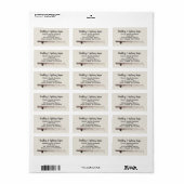 Étiquette d'adresse grand format blanc thème pêche (Feuille entière)