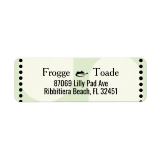 Étiquette d'adresse Grenouille verte