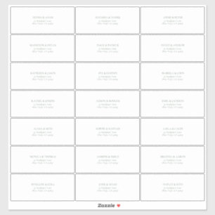 Étiquette d'adresse invité Vert Sauge Foncé Transp