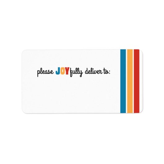 Étiquette d'adresse joyeux (Devant)