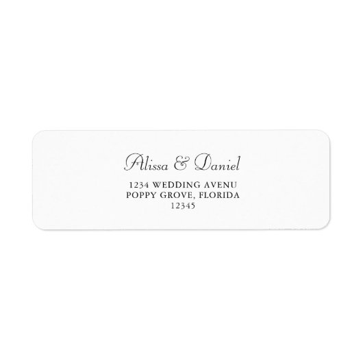 Étiquette d'adresse minimaliste élégante (Devant)