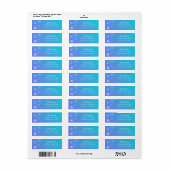 Étiquette d'adresse moderne de Noël violet bleu fl (Feuille entière)