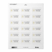 Étiquette d'adresse Monogramme Luxe Impériale (Feuille entière)