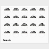 Étiquette d'adresse noir et blanc Zèbre (Feuille)