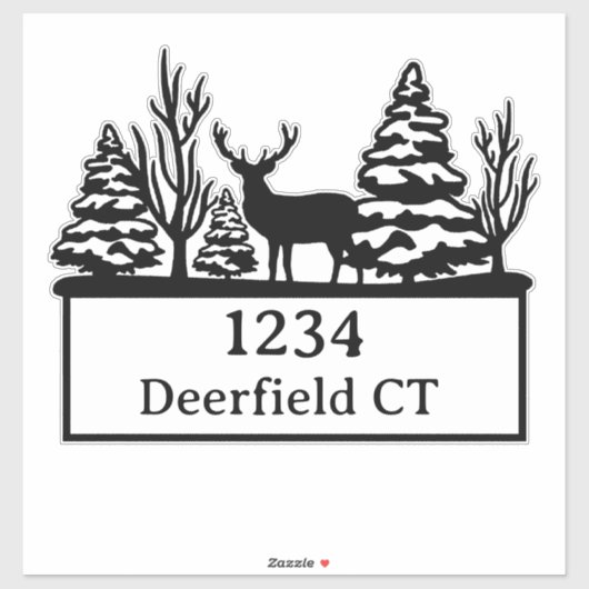 Étiquette d'adresse personnalisée pour cerfs et ar (Feuille)