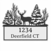 Étiquette d'adresse personnalisée pour cerfs et ar (Devant)