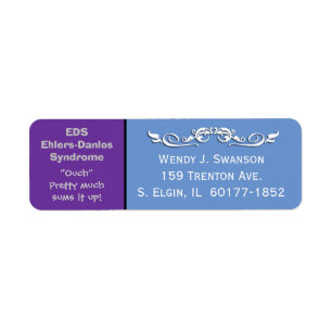 Étiquette d'adresse postale Syndrome d'Ehlers-Danl