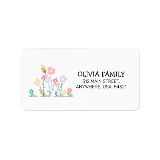 Étiquette d'adresse pour invitation d'anniversaire (Devant)