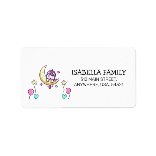 Étiquette d'adresse pour invitation d'anniversaire (Devant)