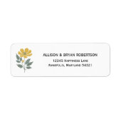 Étiquette d'adresse pour invitation de mariage flo (Devant)