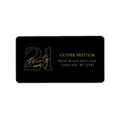 Étiquette d'adresse pour la fête d'anniversaire de (Devant)